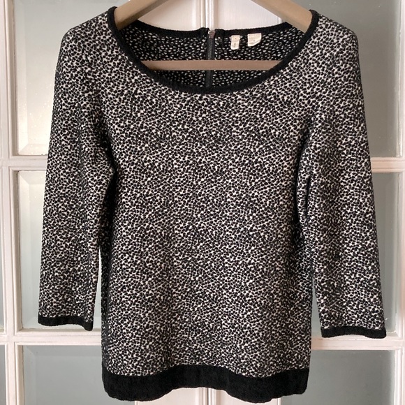 MED•ANTHROPOLOGIE•MOTH•B&W BEAUTIFULLY TEXTURED KNIT SWEATER• - Picture 2 of 8